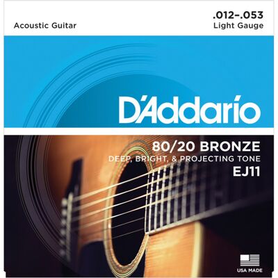 DAddario EJ11 80/20 Bronze 12-53 - Publicité DAddario EJ11 80/20 Bronze 12-53 - Publicité