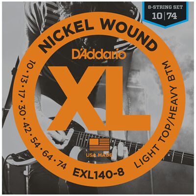 DAddario EXL140-8 Nickel Wound Light Top/Heavy Bottom 8-String 10-74 - Publicité DAddario EXL140-8 Nickel Wound Light Top/Heavy Bottom 8-String 10-74 - Publicité
