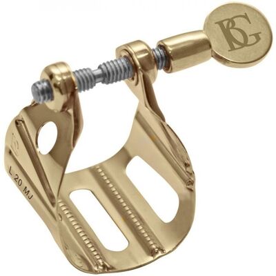 BG Alto/Tenor Saxophone Universal Jazz Ligature Gold Lacquer - Publicité BG Alto/Tenor Saxophone Universal Jazz Ligature Gold Lacquer - Publicité