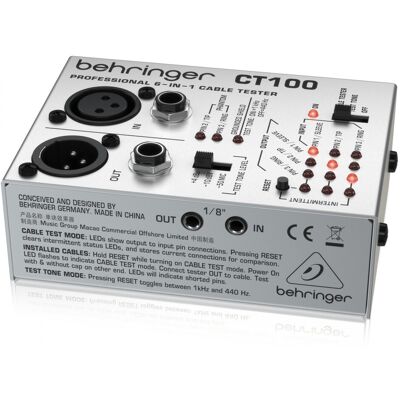 Behringer CT100 Cable Tester - Publicité Behringer CT100 Cable Tester - Publicité