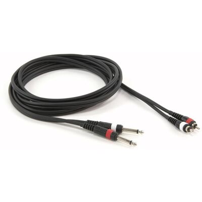 Gear4Music Jack - Phono Cable Dual Mono 6m - Publicité Gear4Music Jack - Phono Cable Dual Mono 6m - Publicité