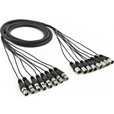 Gear4Music 8 x XLR (M) - XLR (F) Cable Loom 3m - Publicité Gear4Music 8 x XLR (M) - XLR (F) Cable Loom 3m - Publicité