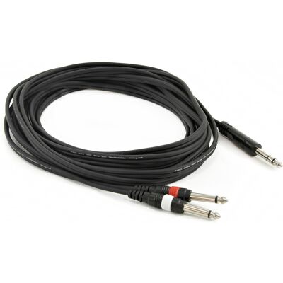 Gear4Music Stereo Jack - Mono Jack(x2) Cable 3m - Publicité Gear4Music Stereo Jack - Mono Jack(x2) Cable 3m - Publicité