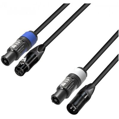 Adam Hall 5 STAR Neutrik DMX 3-Pin to powerCON Hybrid Cable 3m - Publicité Adam Hall 5 STAR Neutrik DMX 3-Pin to powerCON Hybrid Cable 3m - Publicité