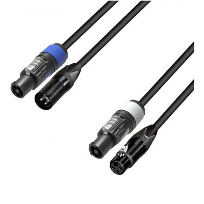 Adam Hall 5 STAR Neutrik XLR to powerCON Hybrid Cable 10m - Publicité Adam Hall 5 STAR Neutrik XLR to powerCON Hybrid Cable 10m - Publicité