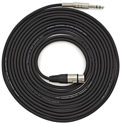 Gear4Music XLR (F) - Balanced 1/4 Jack Pro Cable 6m - Publicité Gear4Music XLR (F) - Balanced 1/4 Jack Pro Cable 6m - Publicité