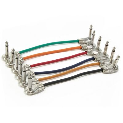 Gear4Music Jack - Jack PRO Patch Cable 15cm Pack of 6 - Publicité Gear4Music Jack - Jack PRO Patch Cable 15cm Pack of 6 - Publicité