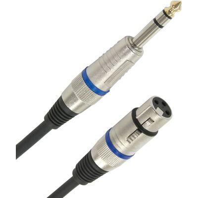 Gear4Music XLR (F) - Balanced 1/4" Jack Pro Cable 3m - Publicité Gear4Music XLR (F) - Balanced 1/4" Jack Pro Cable 3m - Publicité