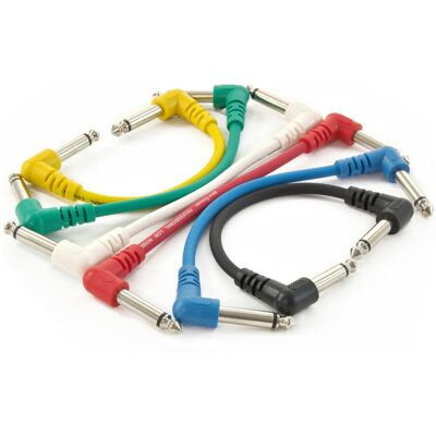 Gear4Music Jack - Jack Patch Cable 30cm Pack of 6 - Publicité Gear4Music Jack - Jack Patch Cable 30cm Pack of 6 - Publicité