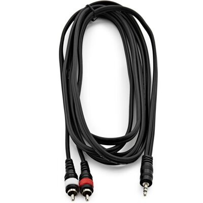 Gear4Music Essentials Stereo MiniJack to RCA Phono Cable 3m - Publicité Gear4Music Essentials Stereo MiniJack to RCA Phono Cable 3m - Publicité