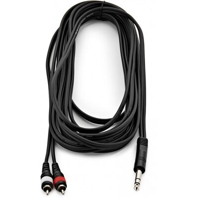 Gear4Music Essentials Stereo Jack to RCA Phono Cable 6m - Publicité Gear4Music Essentials Stereo Jack to RCA Phono Cable 6m - Publicité