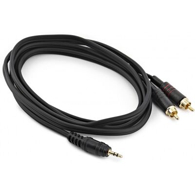 Gear4Music TRS 3.5mm Jack to RCA Phono Pro Cable 2m - Publicité Gear4Music TRS 3.5mm Jack to RCA Phono Pro Cable 2m - Publicité