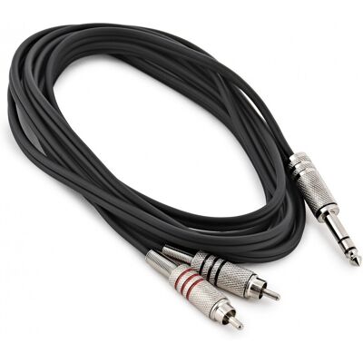 Gear4Music Stereo Jack - Phono Pro Cable 6m - Publicité Gear4Music Stereo Jack - Phono Pro Cable 6m - Publicité