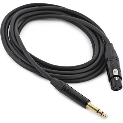 Gear4Music XLR (F) - TRS 6.35mm Jack Pro Cable 3m - Publicité Gear4Music XLR (F) - TRS 6.35mm Jack Pro Cable 3m - Publicité