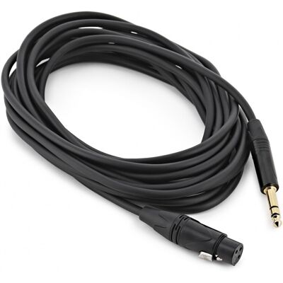 Gear4Music XLR (F) - TRS 6.35mm Jack Pro Cable 10m - Publicité Gear4Music XLR (F) - TRS 6.35mm Jack Pro Cable 10m - Publicité
