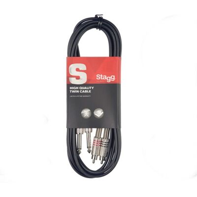 Stagg Twin Jack to Phono Cable 0.6m - Publicité Stagg Twin Jack to Phono Cable 0.6m - Publicité