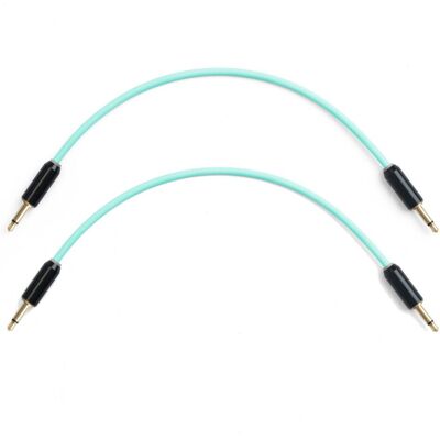 MyVolts Candycords Halo 3.5mm Cable 2-Pack - 15cm Mint Green - Publicité MyVolts Candycords Halo 3.5mm Cable 2-Pack - 15cm Mint Green - Publicité