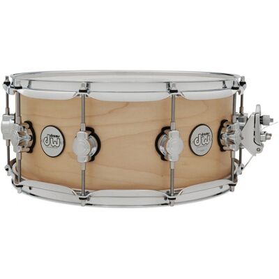 DW Drums DW Design Series 14" x 6" Snare Drum Natural Satin - Publicité DW Drums DW Design Series 14" x 6" Snare Drum Natural Satin - Publicité