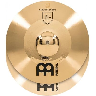 Meinl Marching 16" B12 Cymbal Pair includes BR5 Straps - Publicité Meinl Marching 16" B12 Cymbal Pair includes BR5 Straps - Publicité