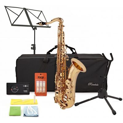 Pack Complet avec Saxophone Ténor Rosedale par Gear4music Doré - Publicité Pack Complet avec Saxophone Ténor Rosedale par Gear4music Doré - Publicité