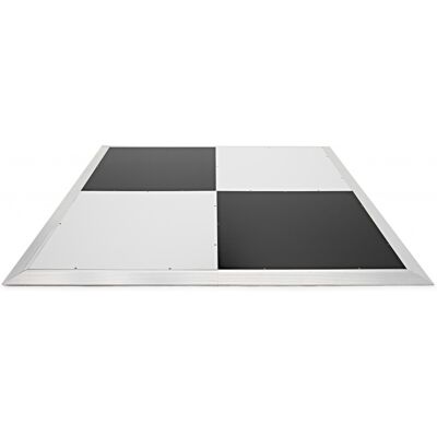 Dancefloor Portatif de 2 m x 2 m par Gear4music finition damier - Publicité Dancefloor Portatif de 2 m x 2 m par Gear4music finition damier - Publicité