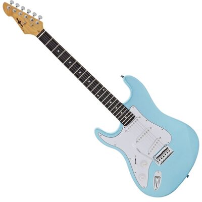 Guitare Électrique LA Select pour Gaucher par Gear4music Blue Metallic - Publicité Guitare Électrique LA Select pour Gaucher par Gear4music Blue Metallic - Publicité