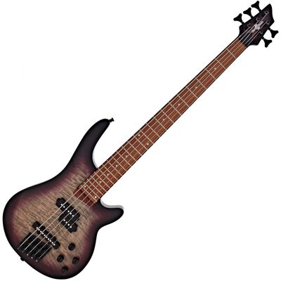 Chicago Select 5-String Bass Guitar by Gear4music Purple Burst - Publicité Chicago Select 5-String Bass Guitar by Gear4music Purple Burst - Publicité