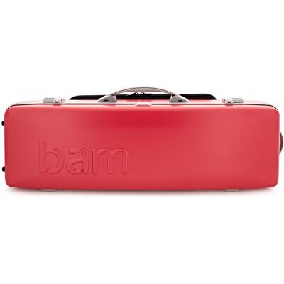 BAM Graffiti Hightech Oblong Violin Case Raspberry Red & Silver - Publicité BAM Graffiti Hightech Oblong Violin Case Raspberry Red & Silver - Publicité