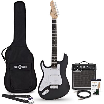 Gear4Music Guitare Électrique LA Gaucher Noir Ampli de Guitare 10 W & Pack dAccessoires - Publicité Gear4Music Guitare Électrique LA Gaucher Noir Ampli de Guitare 10 W & Pack dAccessoires - Publicité
