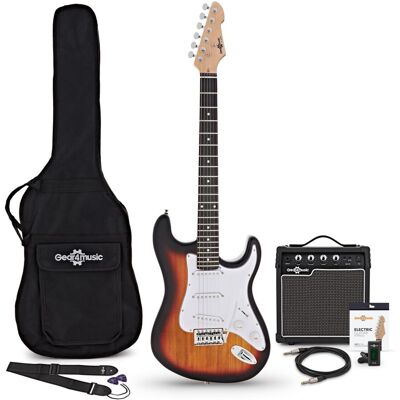 Gear4Music Guitare Électrique LA Sunburst Ampli de Guitare 10 W & Pack dAccessoires - Publicité Gear4Music Guitare Électrique LA Sunburst Ampli de Guitare 10 W & Pack dAccessoires - Publicité