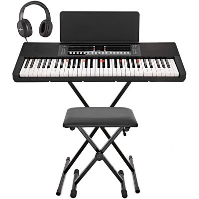 K1+ Clavier avec 61 Touches Lumineuses et Bluetooth par Gear4music pack Complet - Publicité K1+ Clavier avec 61 Touches Lumineuses et Bluetooth par Gear4music pack Complet - Publicité