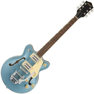 Gretsch G2655T Streamliner Center Block Jr. Double-Cut with Bigsby Laurel Fingerboard Arctic Blue - Publicité Gretsch G2655T Streamliner Center Block Jr. Double-Cut with Bigsby Laurel Fingerboard Arctic Blue - Publicité