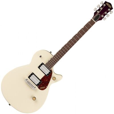 Gretsch Streamliner Jet Club Single-Cut with Wraparound Laurel Fingerboard Vintage White - Publicité Gretsch Streamliner Jet Club Single-Cut with Wraparound Laurel Fingerboard Vintage White - Publicité