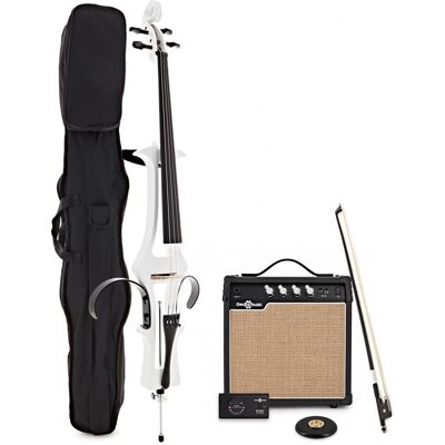 Violoncelle électrique par Gear4music avec pack ampli blanc - Publicité Violoncelle électrique par Gear4music avec pack ampli blanc - Publicité