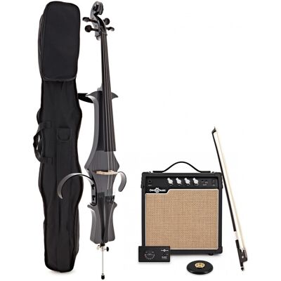 Electric Cello Amp Pack by Gear4music Carbon Fibre - Publicité Electric Cello Amp Pack by Gear4music Carbon Fibre - Publicité