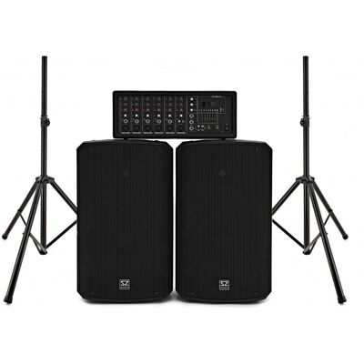 SubZero SZPA-612 Système de Sonorisation 250 W 12" avec Pieds - Publicité SubZero SZPA-612 Système de Sonorisation 250 W 12" avec Pieds - Publicité