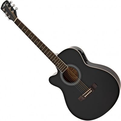 Guitare Électro-Acoustique à Pan Coupé Gaucher par Gear4music Noir - Publicité Guitare Électro-Acoustique à Pan Coupé Gaucher par Gear4music Noir - Publicité
