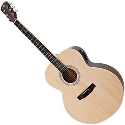 Guitare Électro-Acoustique Gaucher Jumbo par Gear4music Natural - Publicité Guitare Électro-Acoustique Gaucher Jumbo par Gear4music Natural - Publicité