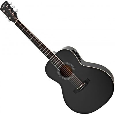 Guitare Électro-Acoustique Parlour Gaucher par Gear4music Noir - Publicité Guitare Électro-Acoustique Parlour Gaucher par Gear4music Noir - Publicité