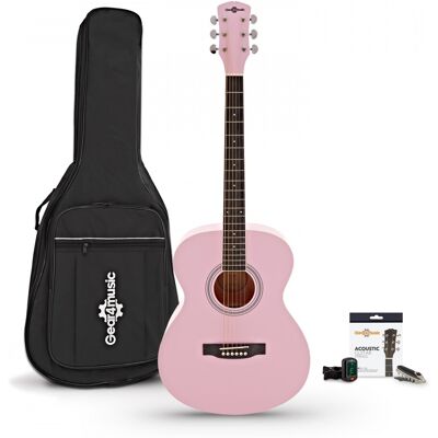 Guitare Acoustique dÉtude et Pack dAccessoires par Gear4music Rose - Publicité Guitare Acoustique dÉtude et Pack dAccessoires par Gear4music Rose - Publicité