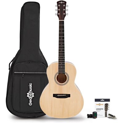 Parlour Acoustic Guitar & Accessory Pack by Gear4music Natural - Publicité Parlour Acoustic Guitar & Accessory Pack by Gear4music Natural - Publicité