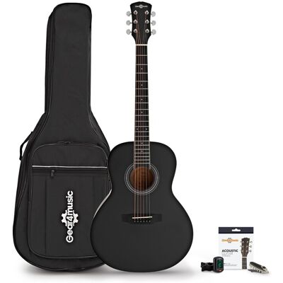 Parlour Electro Acoustic Guitar & Accessory Pack by Gear4music Black - Publicité Parlour Electro Acoustic Guitar & Accessory Pack by Gear4music Black - Publicité