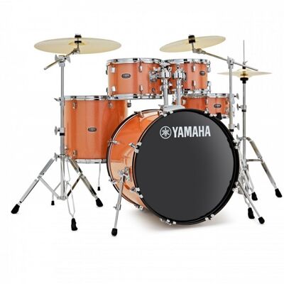 Yamaha Rydeen 20" Drum Kit w/Cymbals Orange Sparkle - Publicité Yamaha Rydeen 20" Drum Kit w/Cymbals Orange Sparkle - Publicité