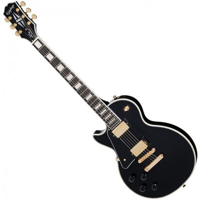 Epiphone Les Paul Custom Left-Handed Inspired by Gibson Ebony - Publicité Epiphone Les Paul Custom Left-Handed Inspired by Gibson Ebony - Publicité
