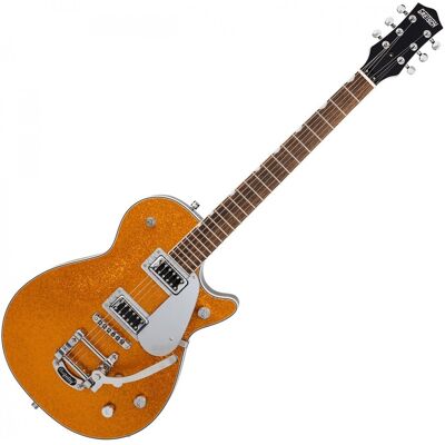 Gretsch G5230T Electromatic Sparkle Jet FT Single-Cut with Bigsby Gold Sparkle - Publicité Gretsch G5230T Electromatic Sparkle Jet FT Single-Cut with Bigsby Gold Sparkle - Publicité