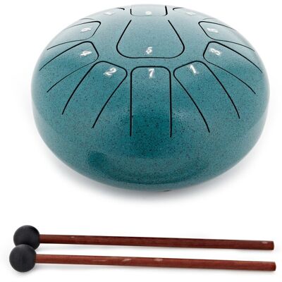 Gear4music Life Tongue Drum en Acier 8 pouces 11 notes Fa Majeur Malachite - Publicité Gear4music Life Tongue Drum en Acier 8 pouces 11 notes Fa Majeur Malachite - Publicité