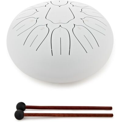 Gear4music Life Tongue Drum en Acier 10 pouces 11 notes Ré Majeur Blanc - Publicité Gear4music Life Tongue Drum en Acier 10 pouces 11 notes Ré Majeur Blanc - Publicité