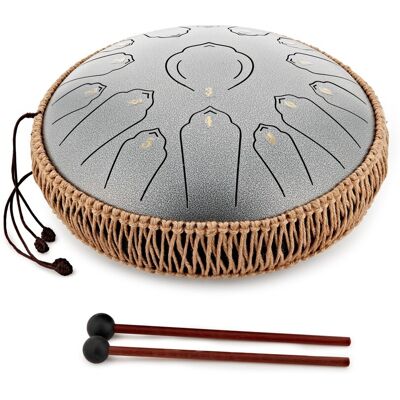 Gear4music Life 12" Steel Tongue Drum 15 Notes D-Major Meteorite - Publicité Gear4music Life 12" Steel Tongue Drum 15 Notes D-Major Meteorite - Publicité