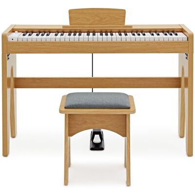 Gear4Music Piano numérique Keynote Junior et tabouret Light Oak - Publicité Gear4Music Piano numérique Keynote Junior et tabouret Light Oak - Publicité
