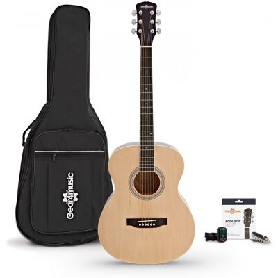 Guitrare Électro-Acoustique dÉtude et Accessoires par Gear4music Natural - Publicité Guitrare Électro-Acoustique dÉtude et Accessoires par Gear4music Natural - Publicité